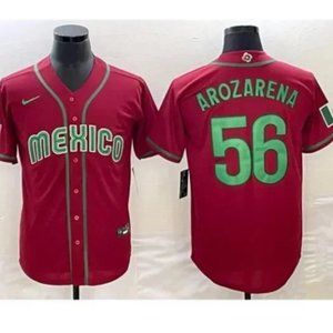 Mexico Baseball Randy Arozarena Red 2023 World Baseball Jersey